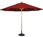 11' Sunbrella® A Wooden Patio Umbrella, Quad Pulley Lift. No Tilt (G183TCH-A)